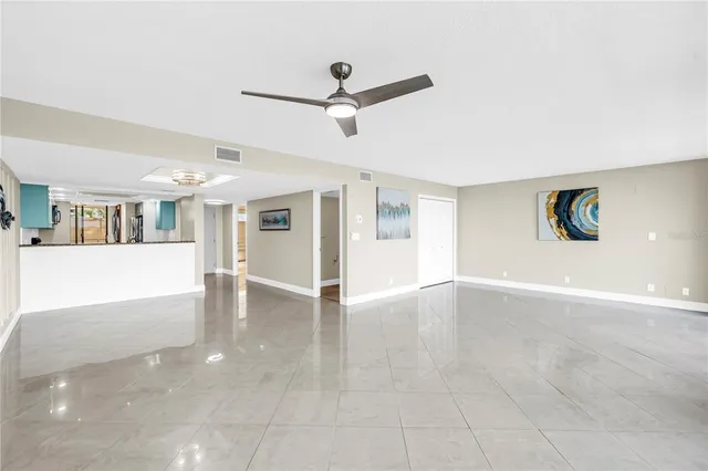 a view of an empty room and window