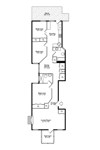 a picture of a bench in front of a wall