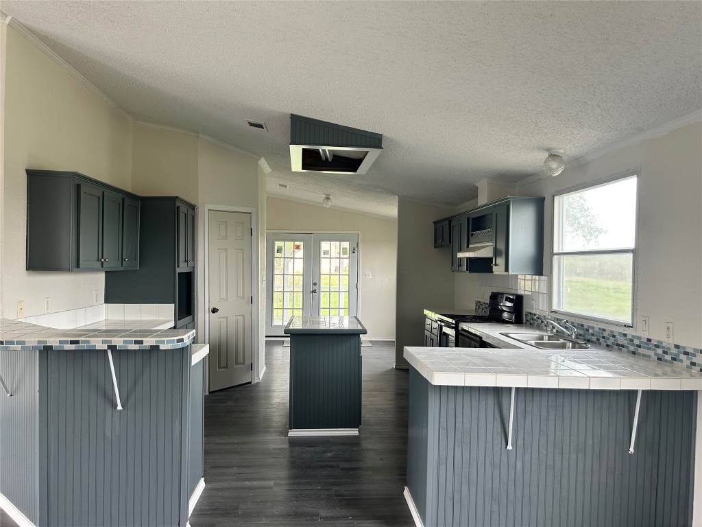 109 Appaloosa Way Kyle, TX 78640 - Photo 10 of 11 a kitchen with stainless steel appliances granite countertop a sink a stove and a refrigerator