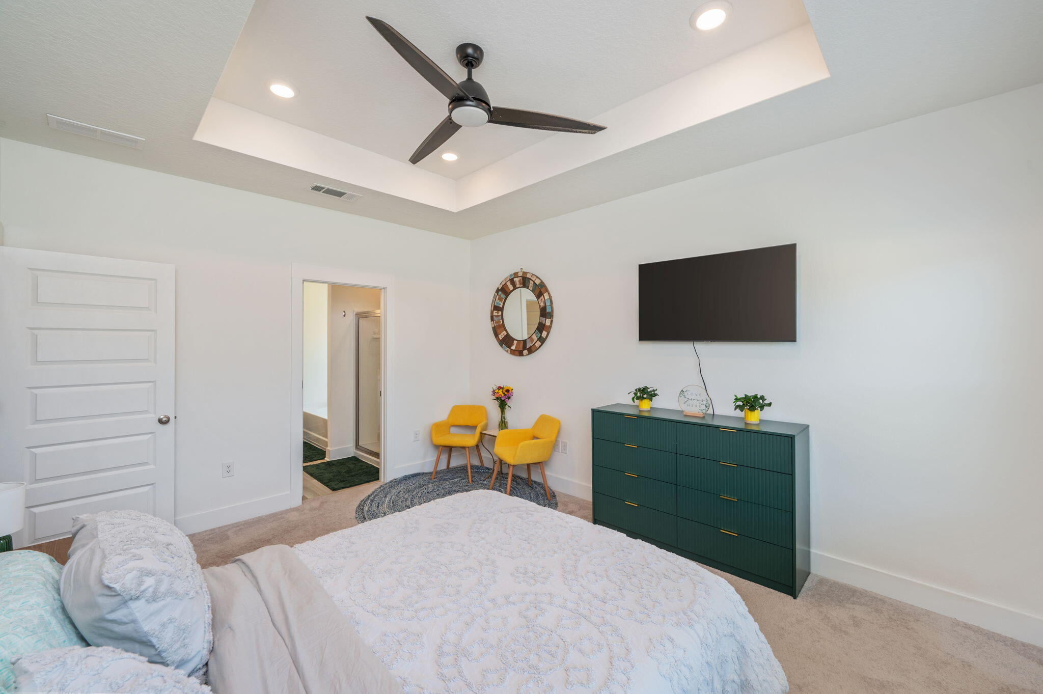 165 Blooming Cove Crestview, FL 32539 - Photo 20 of 44 a bedroom with a bed and flat screen tv