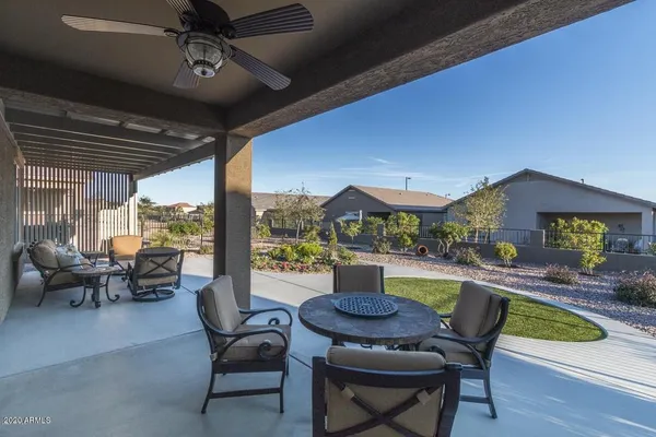a view of outdoor space with seating