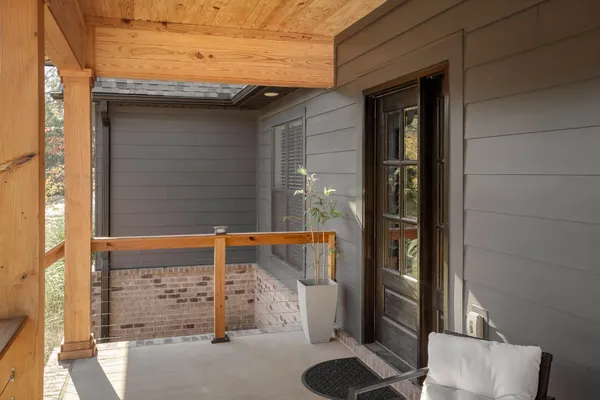 a view of front door of house