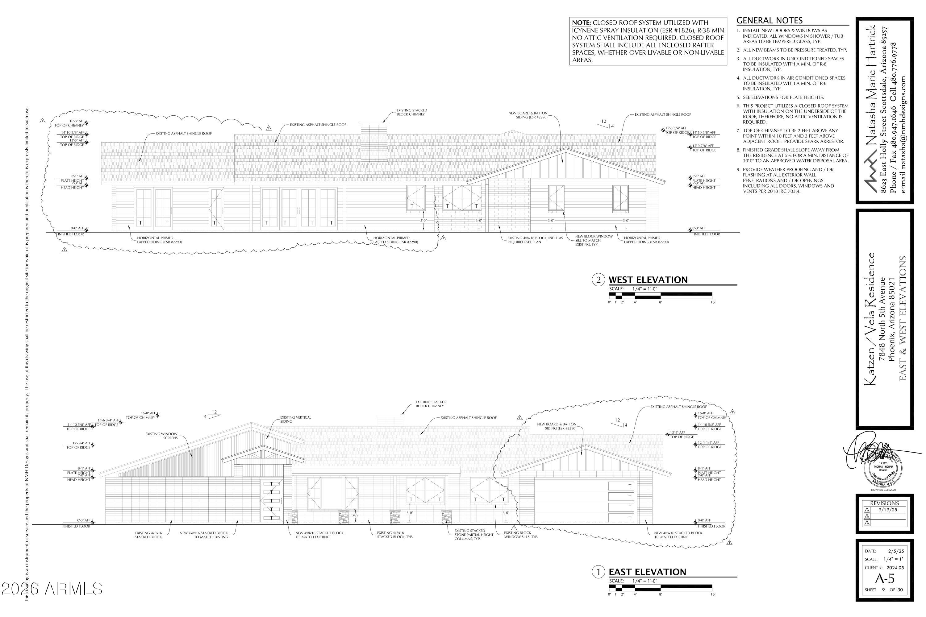 7848 North 5th Avenue Phoenix, AZ 85021 - Photo 28 of 28 A-5 East & West Elevations