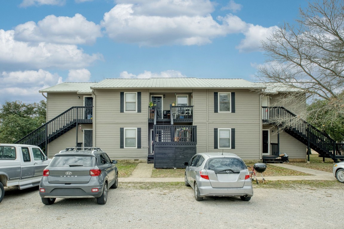 a car parked in front of a house