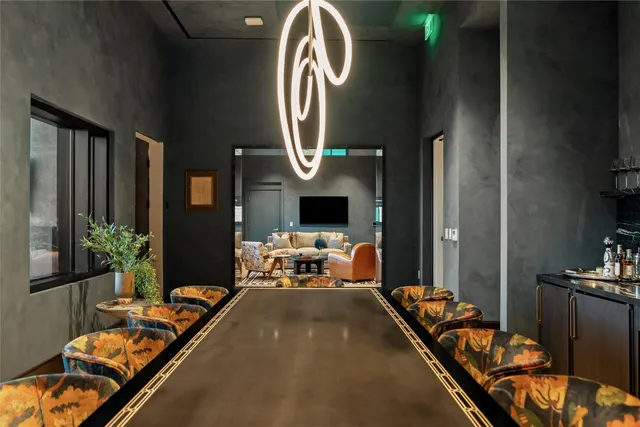 a view of a terrace with sitting area