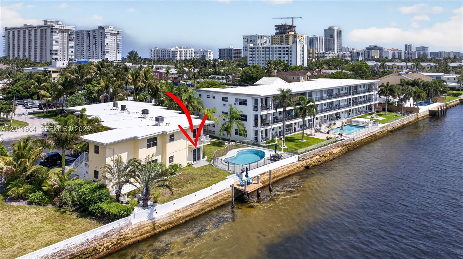 615 South Riverside Drive, Unit 5 Pompano Beach, FL 33062 - Photo 2 of 29 a view of city from balcony with furniture