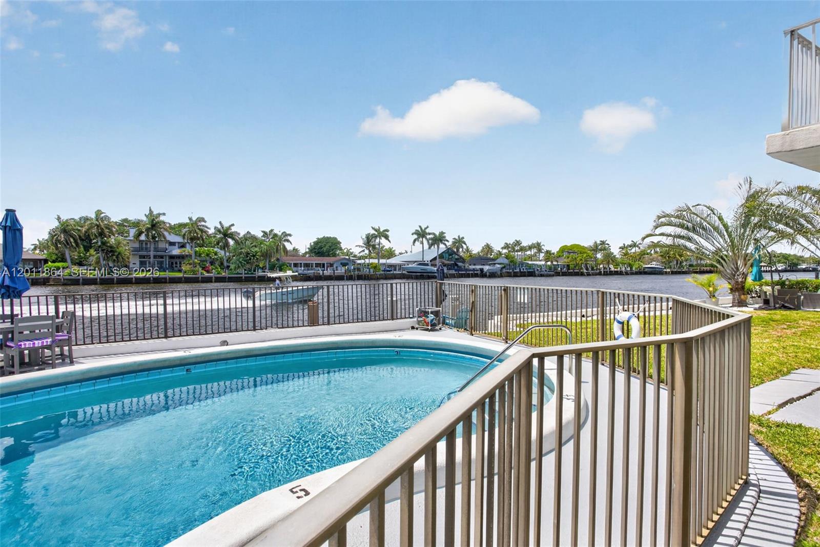 615 South Riverside Drive, Unit 5 Pompano Beach, FL 33062 - Photo 24 of 29 a view of swimming pool from a balcony