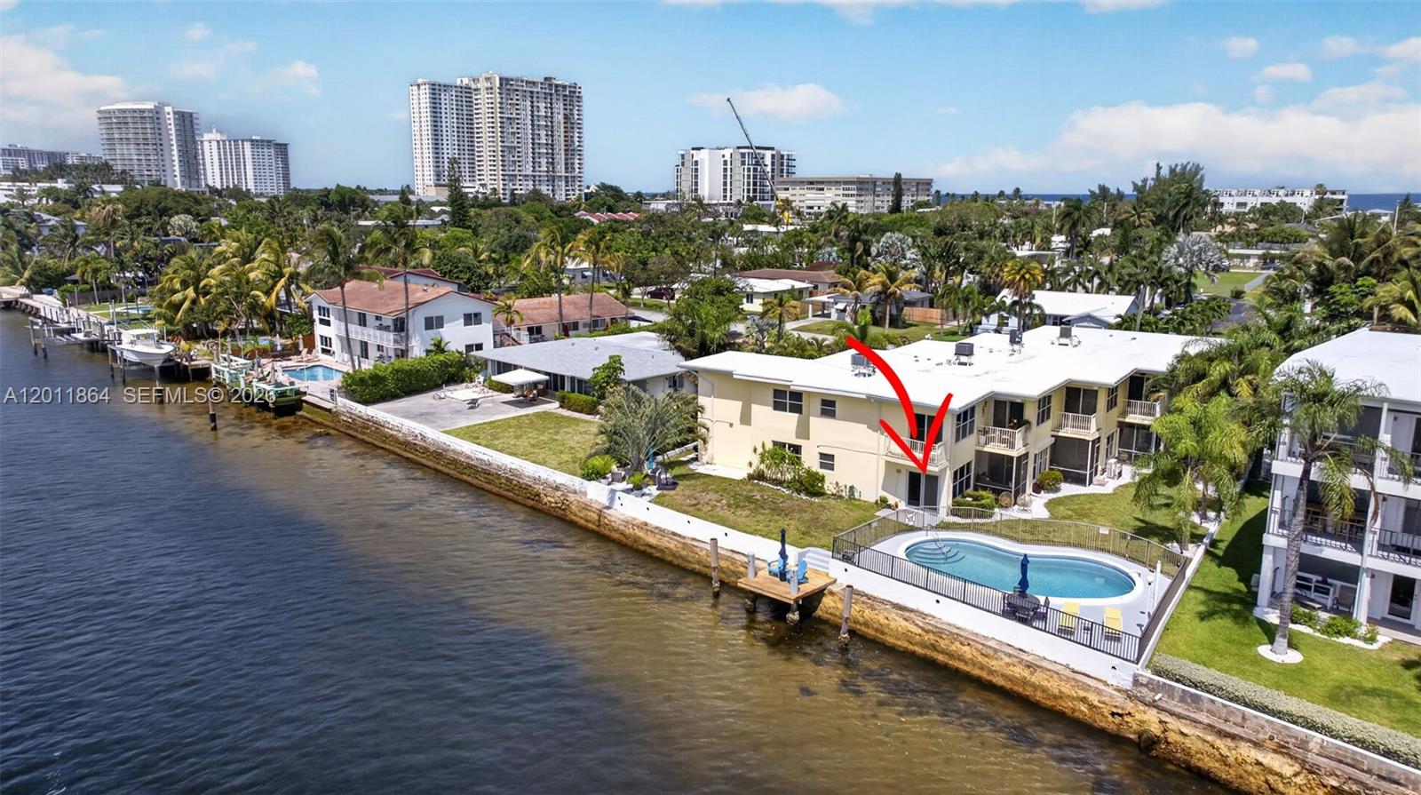 615 South Riverside Drive, Unit 5 Pompano Beach, FL 33062 - Photo 3 of 29 a city view with tall buildings