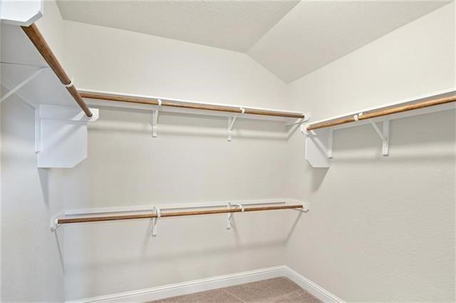 113 Gaida Loop Georgetown, TX 78628 - Photo 17 of 23 Spacious closet with light carpet and lofted ceiling