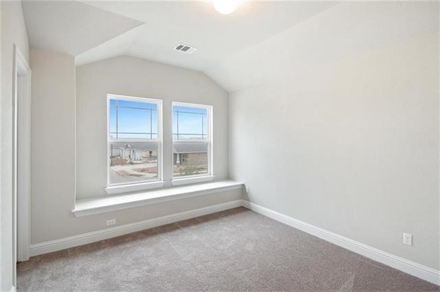 113 Gaida Loop Georgetown, TX 78628 - Photo 18 of 23 Bonus room with light carpet and vaulted ceiling