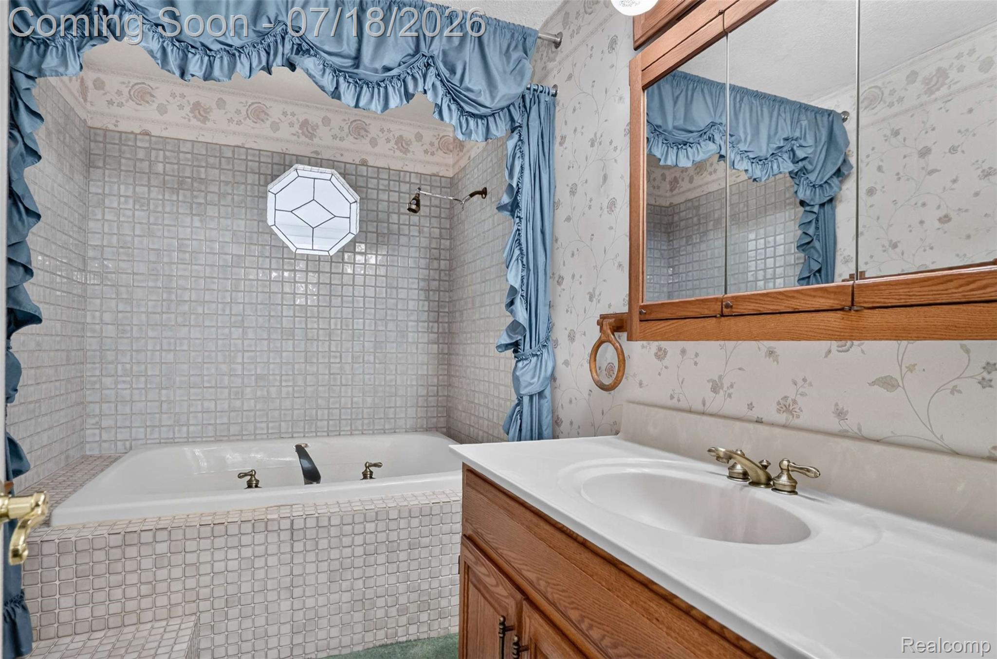 1437 East Cook Road Grand Blanc, MI 48439 - Photo 41 of 69 Built-in jetted tub with tile surround and octagonal accent window