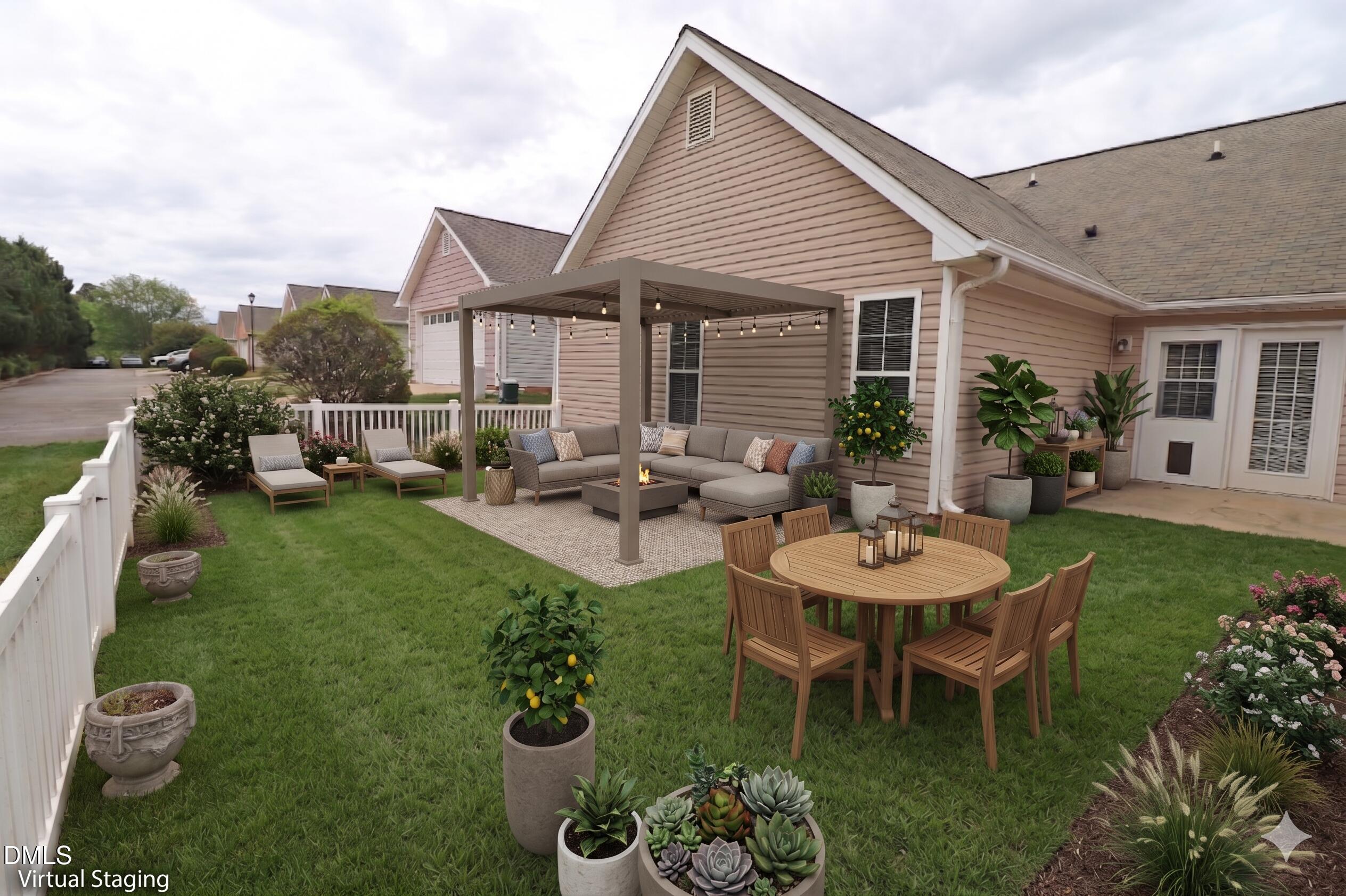 11351 Involute Place, Unit 103 Raleigh, NC 27617 - Photo 39 of 45 Fenced Yard Staged
