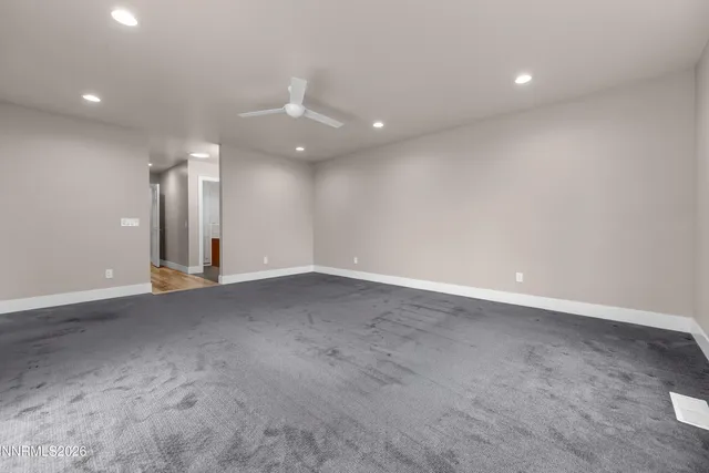 a view of a terrace with trees
