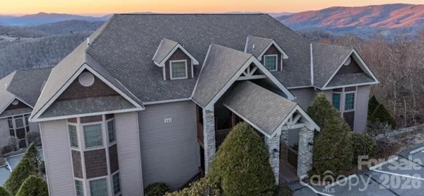 a aerial view of a house