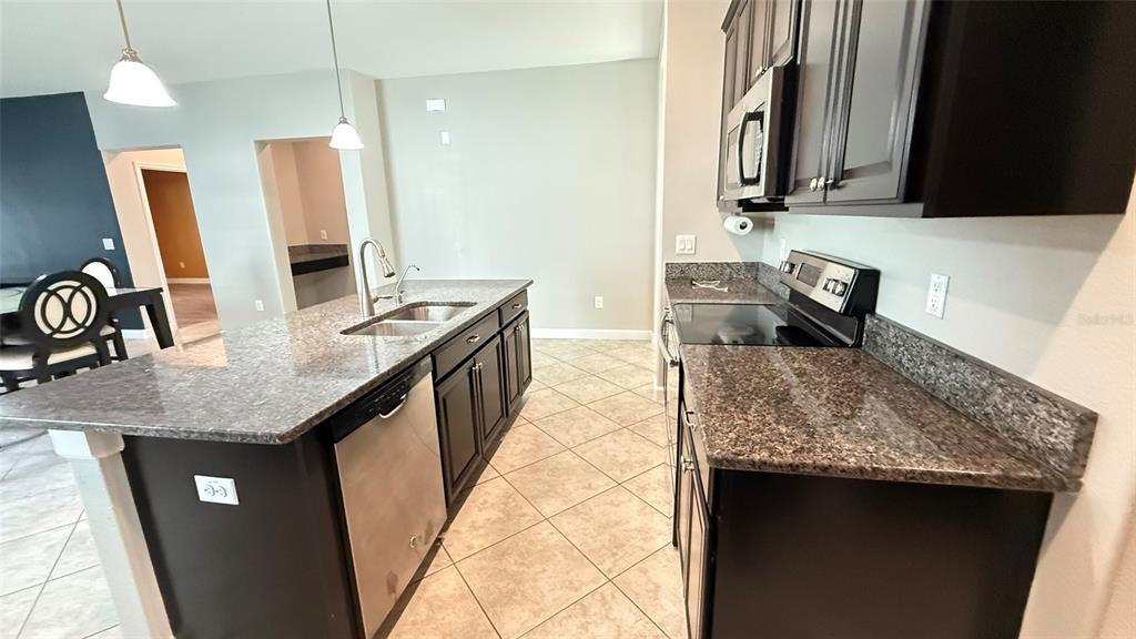 11017 Purple Martin Boulevard Riverview, FL 33579 - Photo 8 of 46 a kitchen with granite countertop a sink a counter top space and cabinets