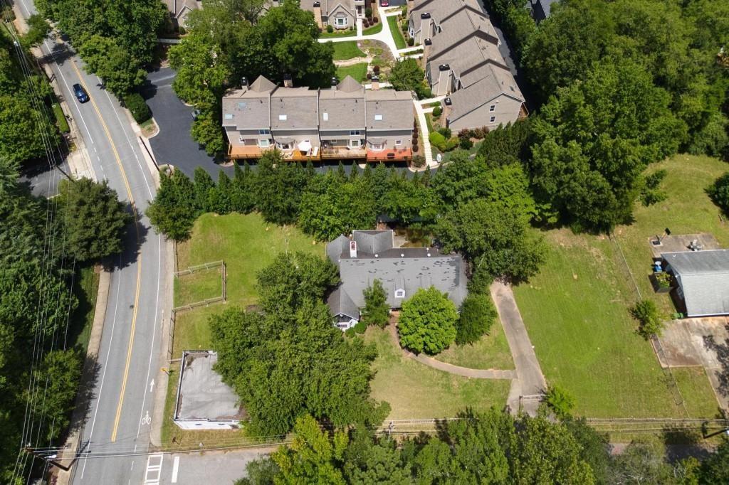 1917 Defoor Avenue Northwest Atlanta, GA 30318 - Photo 24 of 35 an aerial view of residential house with outdoor space and swimming pool