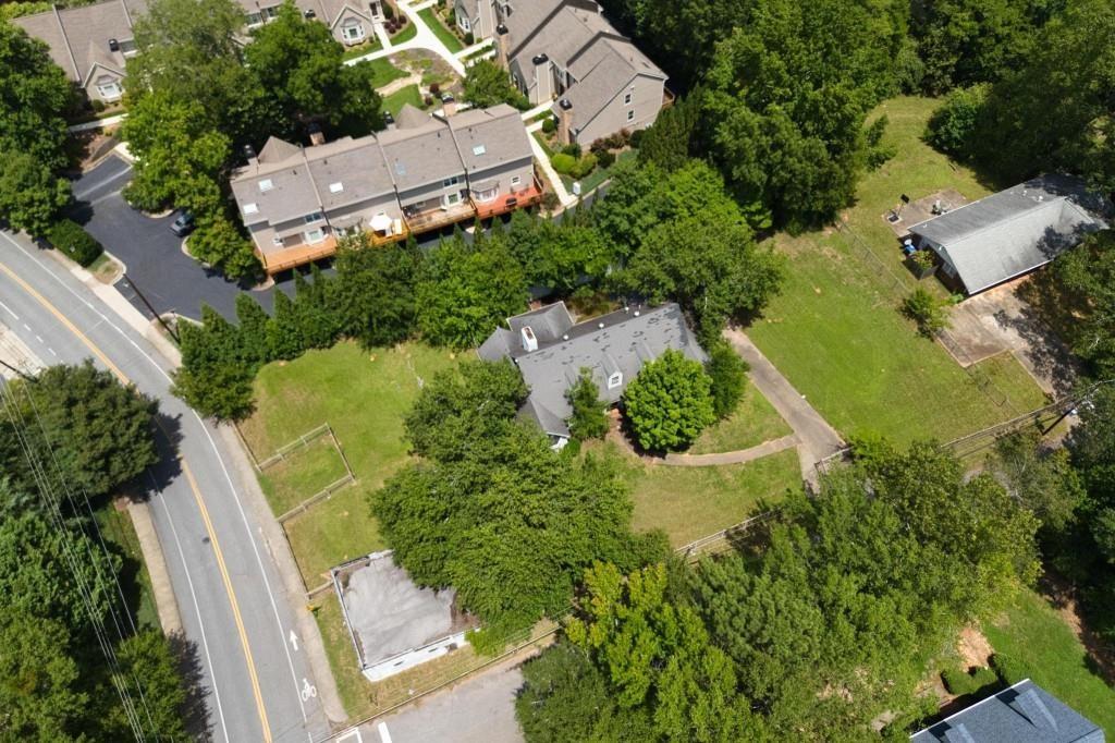 1917 Defoor Avenue Northwest Atlanta, GA 30318 - Photo 25 of 35 an aerial view of residential house with outdoor space and swimming pool
