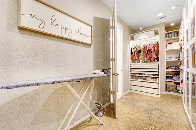 a view of a room with furniture