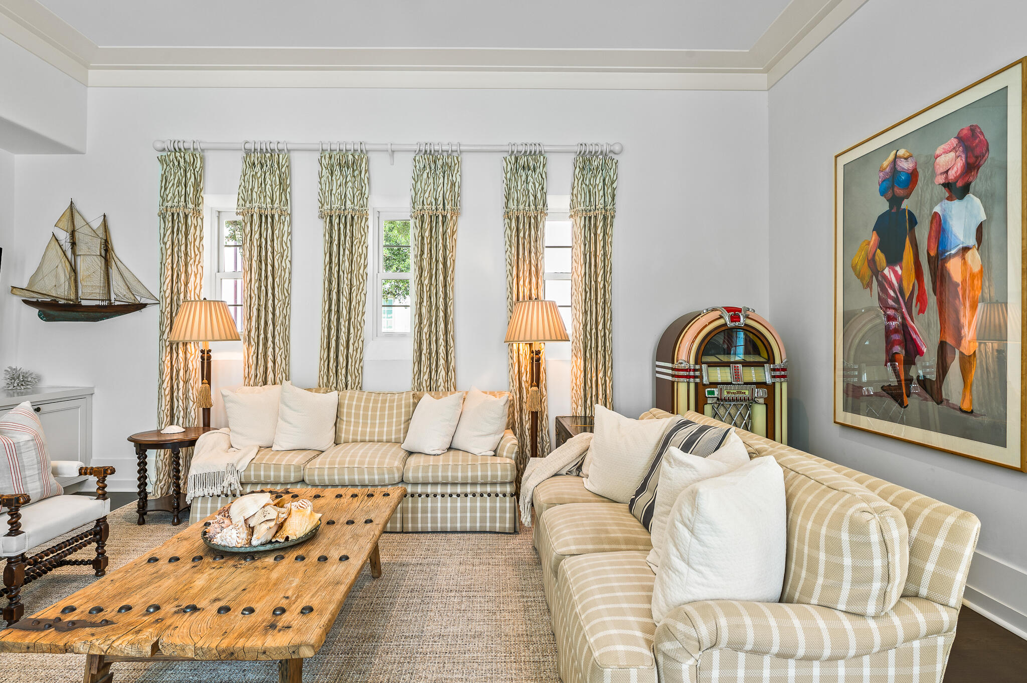 140 North Charles St Inlet Beach Inlet Beach, FL 32461 - Photo 21 of 72 a living room with furniture fireplace and a large window