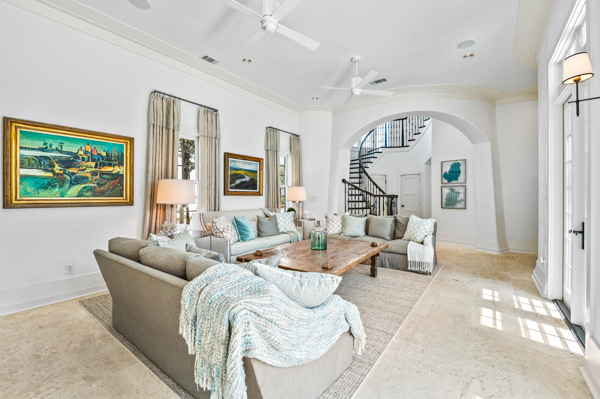 140 North Charles St Inlet Beach Inlet Beach, FL 32461 - Photo 28 of 72 a living room with furniture chandelier and a large window
