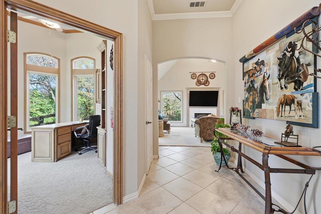 2740 High Road Flower Mound, TX 75022 - Photo 4 of 35 a living room with furniture large window and flat screen tv