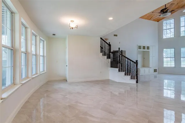 a view of an entryway with stairs