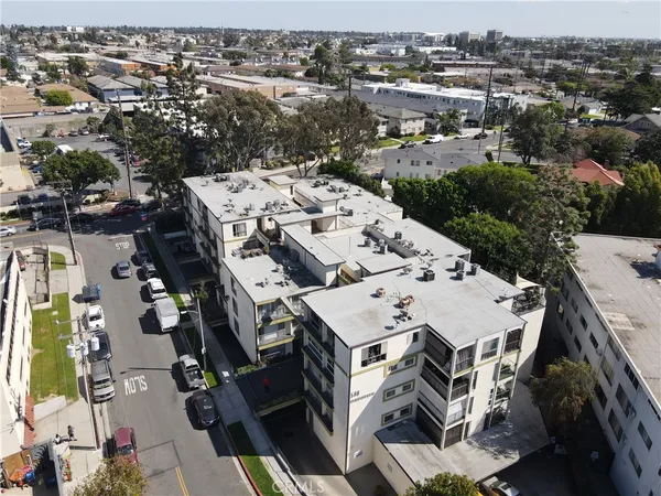 an aerial view of a city with lots of residential buildings