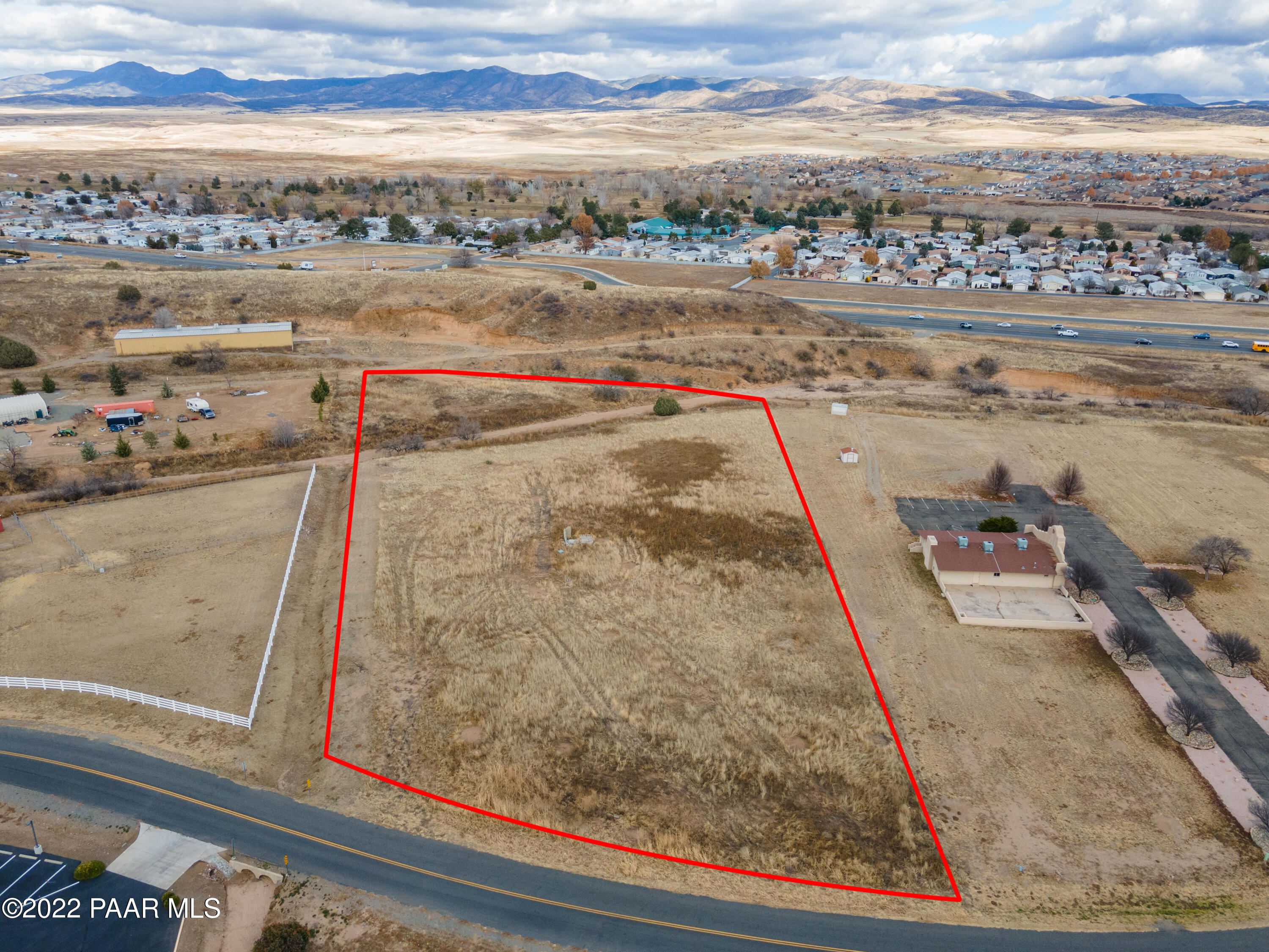 a view of a terrace with sky view