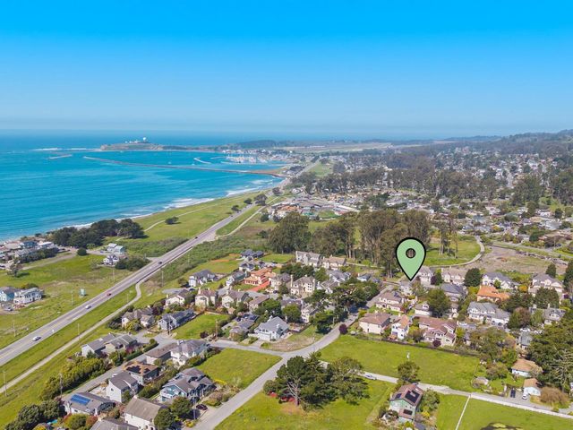 an aerial view of a city