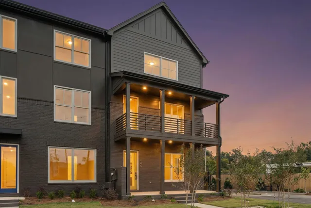 a house view with a garden space