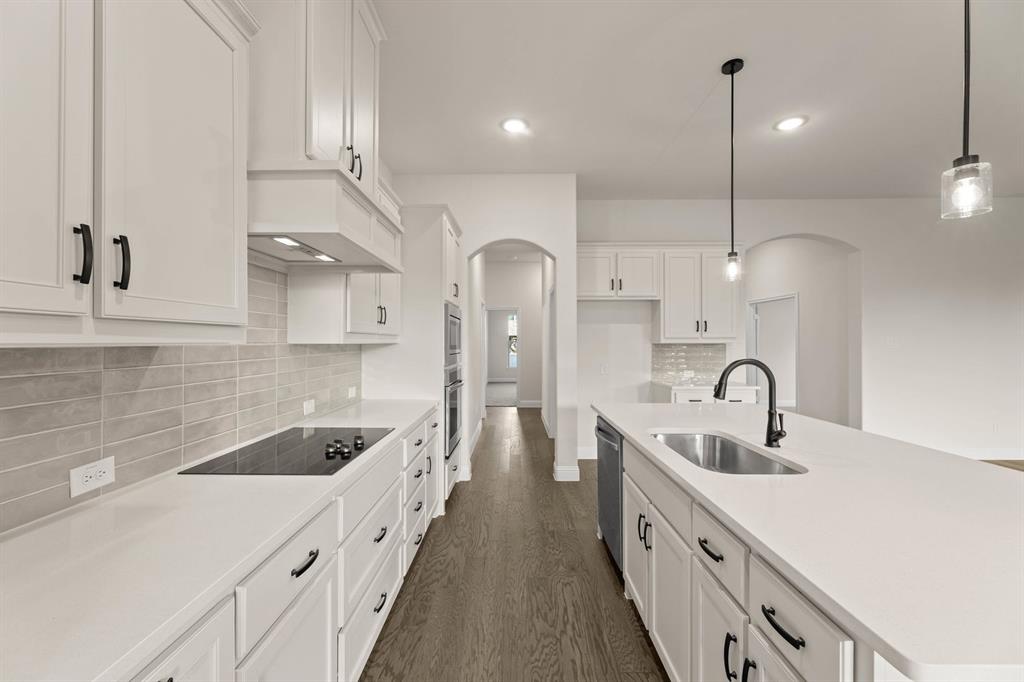 51 Magpie Street Joshua, TX 76058 - Photo 3 of 29 a kitchen with granite countertop a sink and cabinets