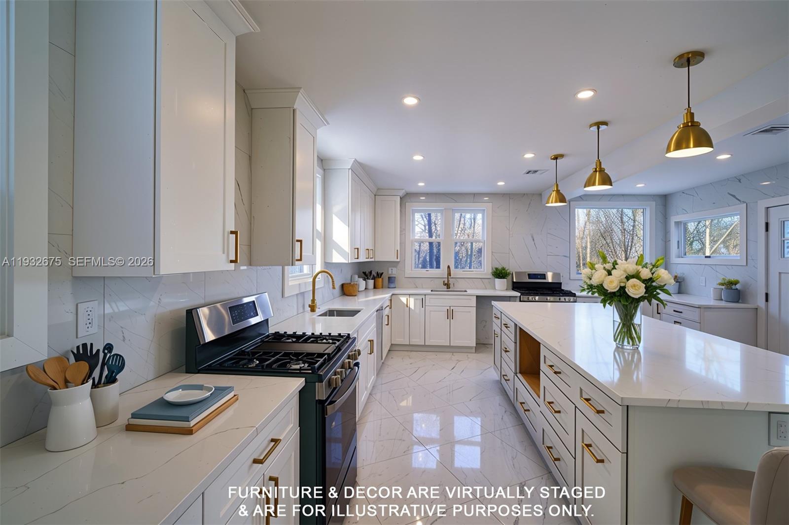 189 McNamara Road Spring Valley, NY 10977 - Photo 10 of 47 a kitchen with stainless steel appliances granite countertop a sink a stove and a cabinets