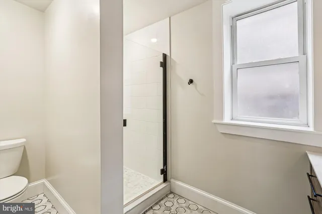 a bathroom with a toilet