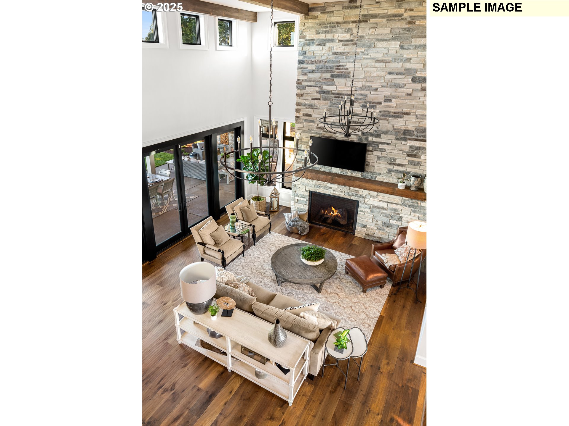 29435 Southwest Mountain Road West Linn, OR 97068 - Photo 35 of 48 a living room with furniture and a fireplace