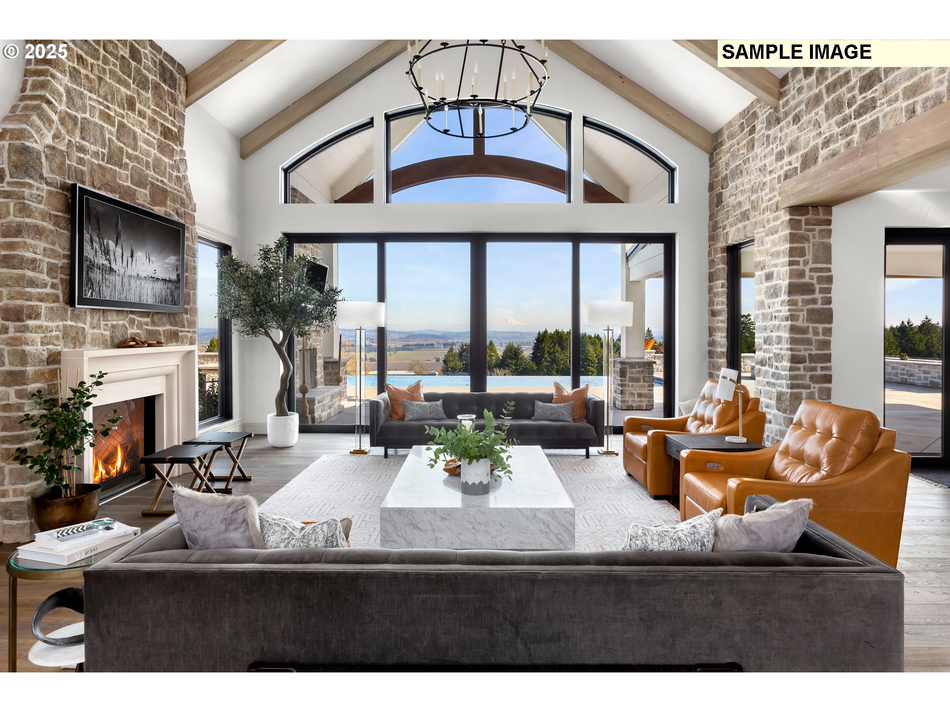 29435 Southwest Mountain Road West Linn, OR 97068 - Photo 41 of 48 a view of a living room and a fireplace