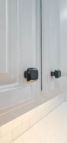 view of a room with racks on the wall