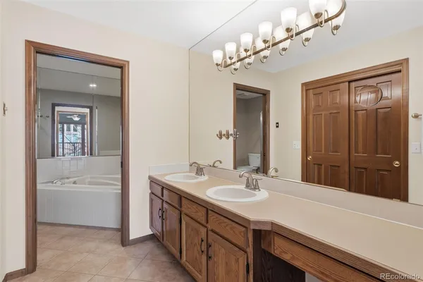 a bathroom with a sink a vanity and a mirror