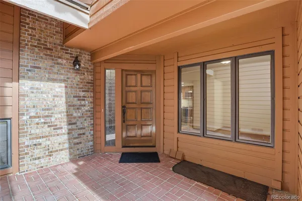 a view of front door of house with an entryway