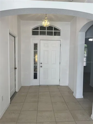 a view of a entryway in a house