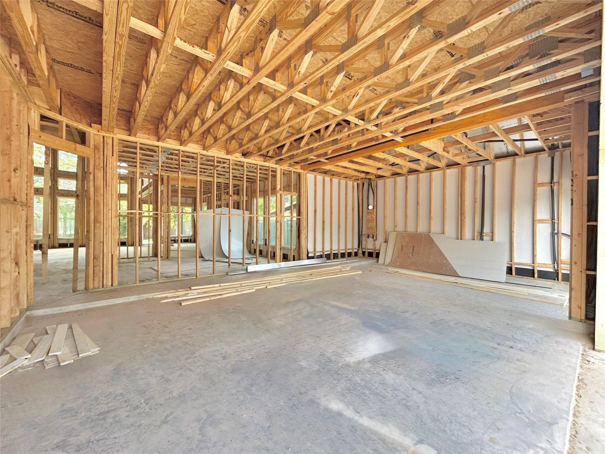 8029 Longridge Drive Houston, TX 77055 - Photo 13 of 32 3-Car Garage. Construction Photos as of 1-28-2026