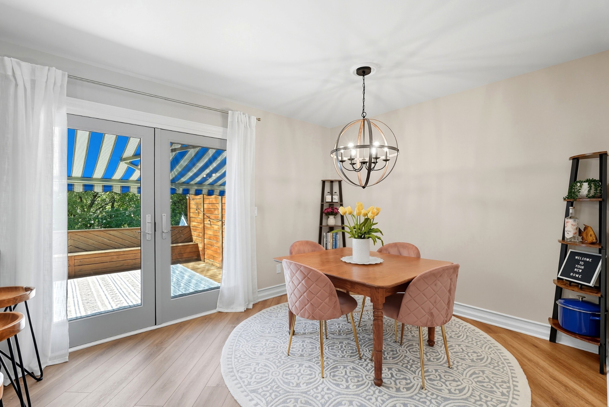 401 Huntington Ridge Drive Nashville, TN 37211 - Photo 11 of 38 a view of a dining room with furniture wooden floor and a chandelier