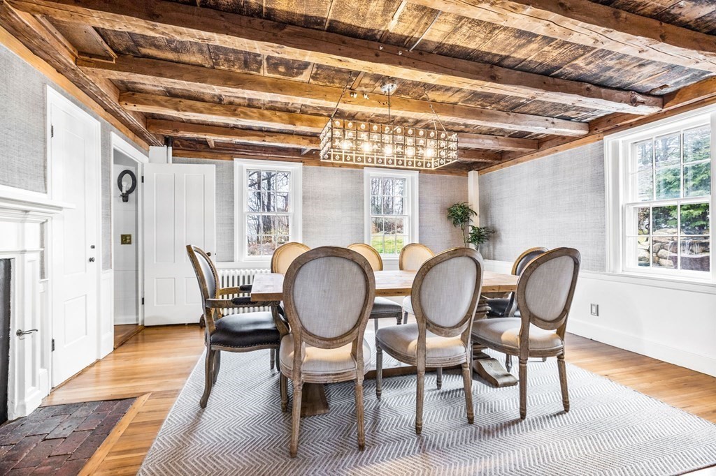 597 Main Street Hingham, MA 02043 - Photo 3 of 42 a view of a dining room with furniture window and wooden floor