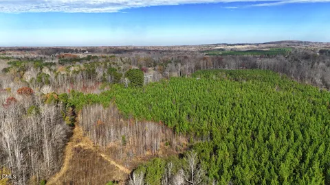 a view of a lake with a yard