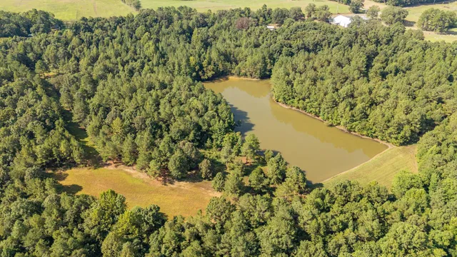 a view of lake from a yard