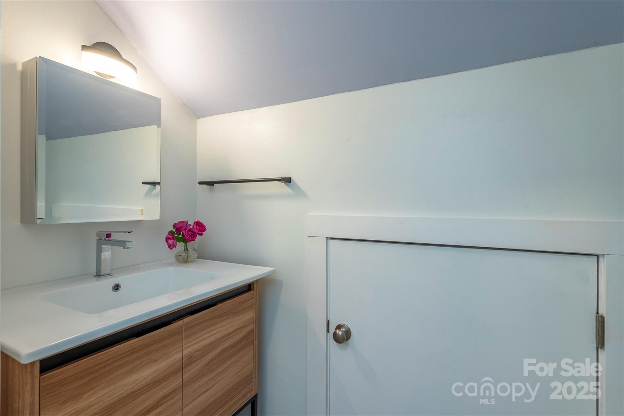 401 Winterle Road Black Mountain, NC 28711 - Photo 23 of 44 a bathroom with a sink and a mirror