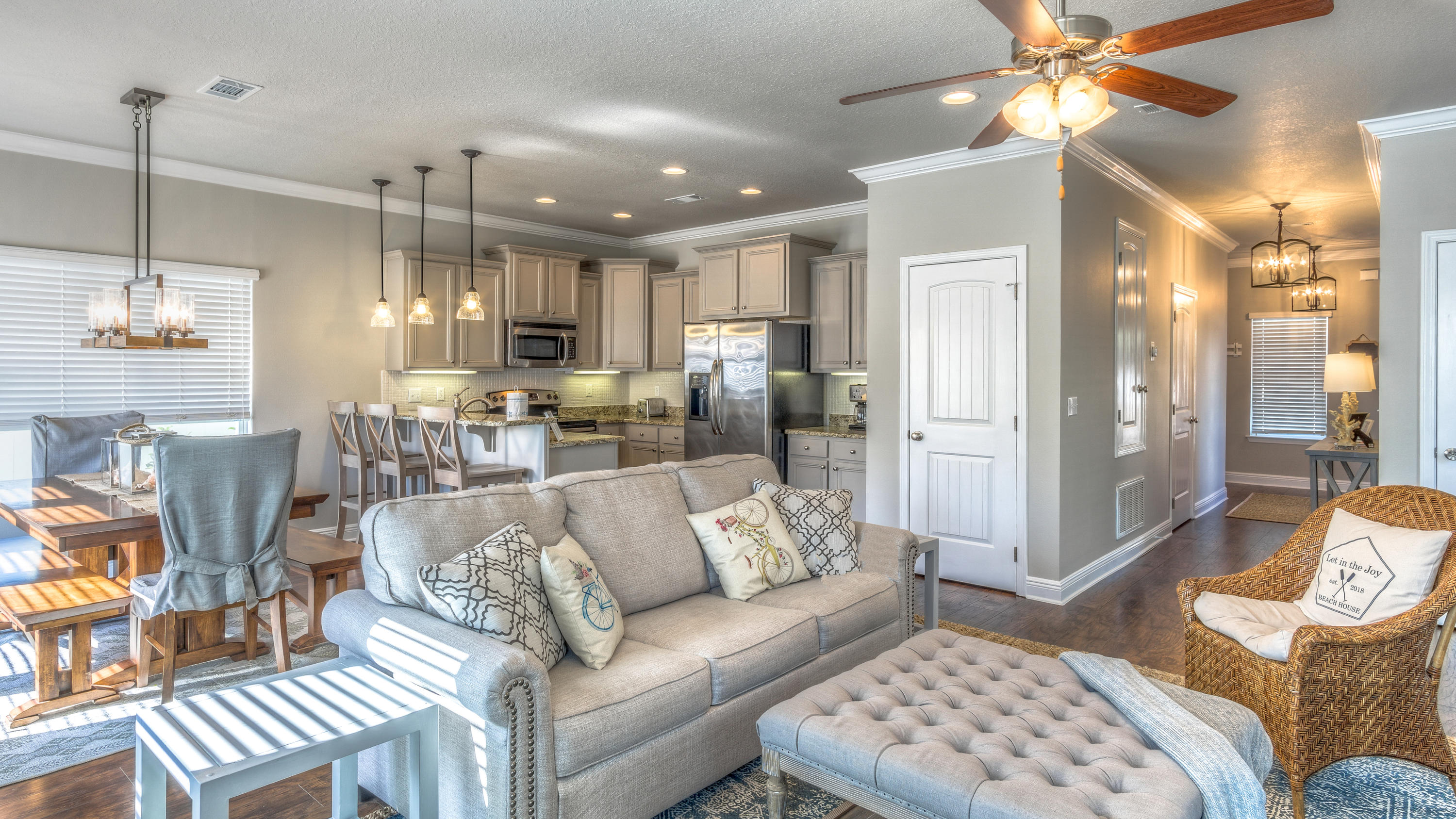 49 Topside Drive Inlet Beach, FL 32461 - Photo 12 of 46 a living room with furniture and a chandelier