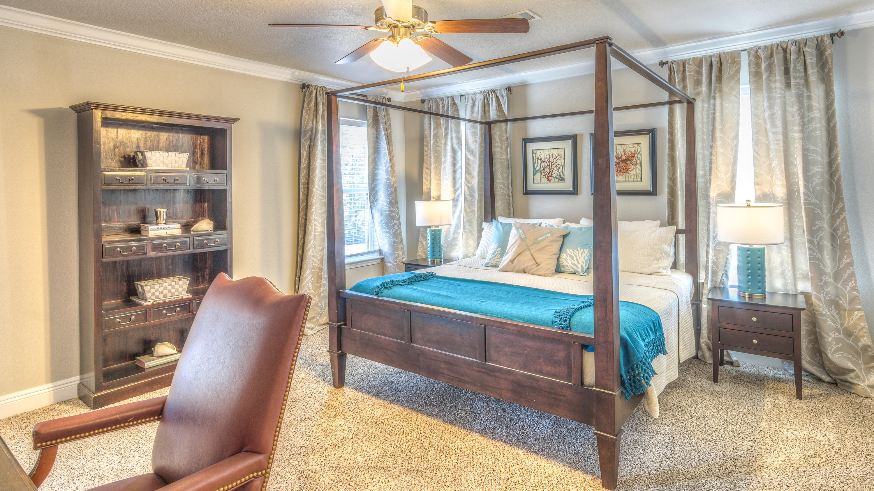 49 Topside Drive Inlet Beach, FL 32461 - Photo 23 of 46 a bedroom with a bed and a chair