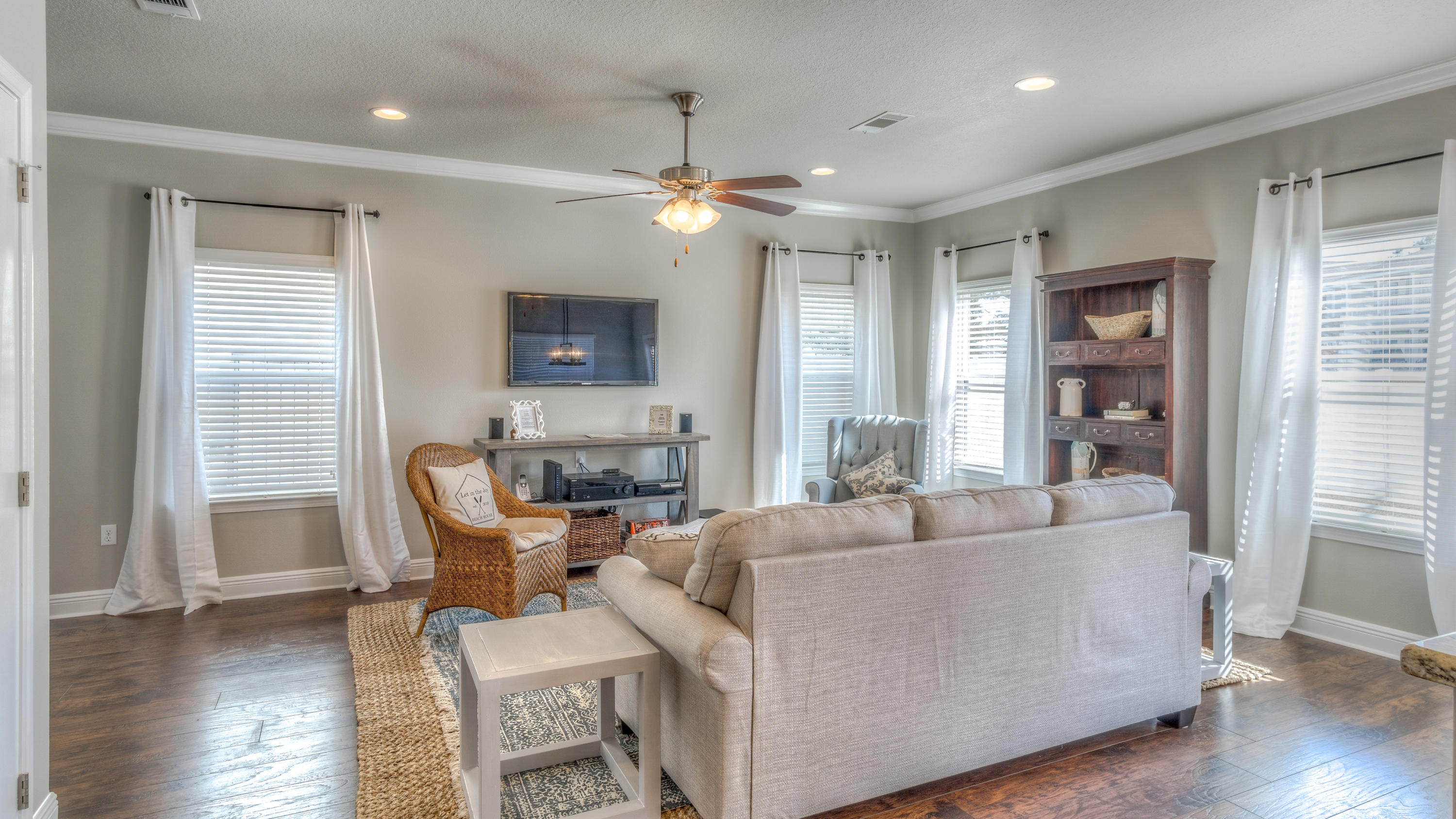 49 Topside Drive Inlet Beach, FL 32461 - Photo 10 of 46 a living room with furniture and a flat screen tv