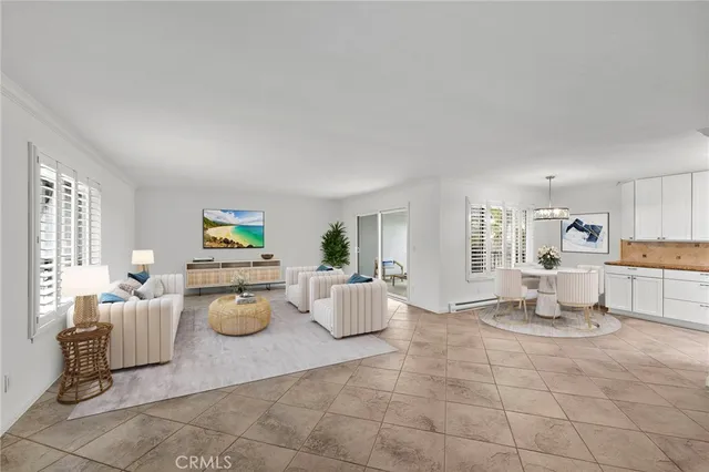 a living room with furniture and a couch