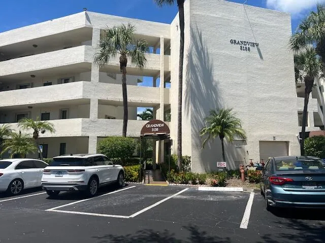 a car parked in front of a building